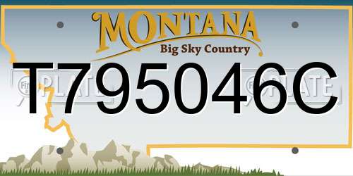 T795046C Montana License Plate