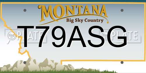 T79ASG Montana License Plate