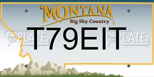 T79EIT Montana License Plate