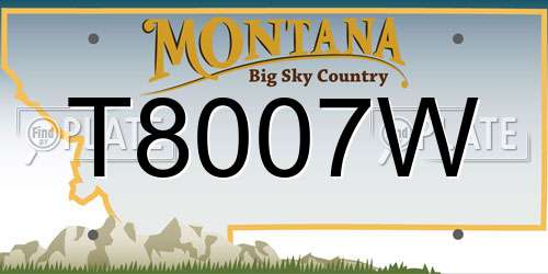 T8007W Montana License Plate