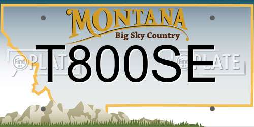 T800SE Montana License Plate
