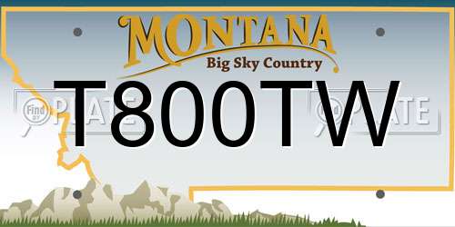 T800TW Montana License Plate