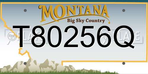 T80256Q Montana License Plate