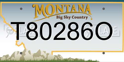 T80286O Montana License Plate