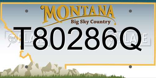 T80286Q Montana License Plate