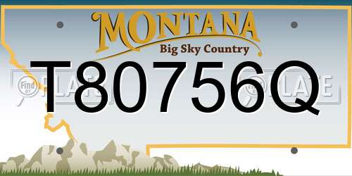 T80756Q Montana License Plate