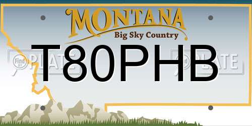 T80PHB Montana License Plate