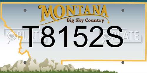 T8152S Montana License Plate