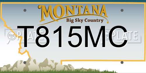 T815MC Montana License Plate