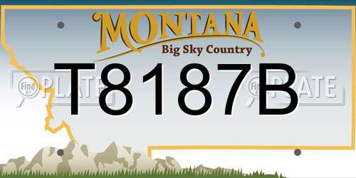 T8187B Montana License Plate
