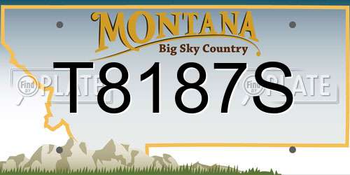 T8187S Montana License Plate