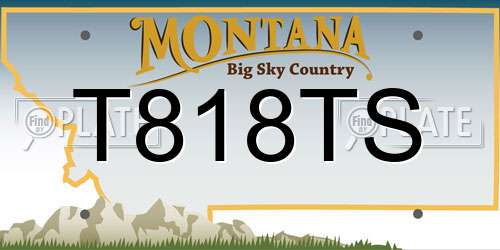 T818TS Montana License Plate