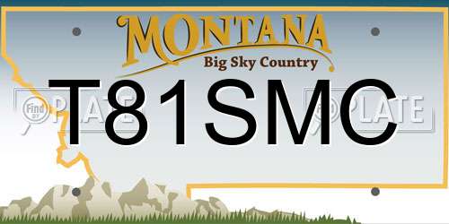 T81SMC Montana License Plate