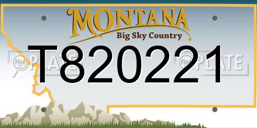 T820221 Montana License Plate