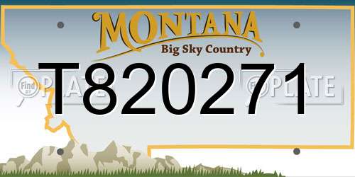 T820271 Montana License Plate