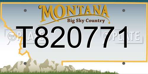 T820771 Montana License Plate