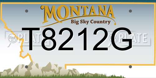 T8212G Montana License Plate