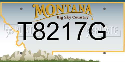 T8217G Montana License Plate