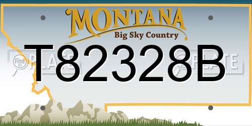 T82328B Montana License Plate