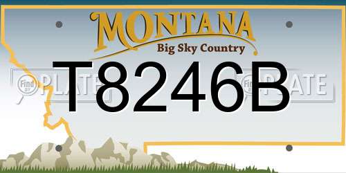 T8246B Montana License Plate