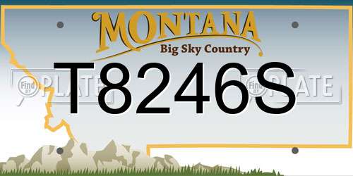 T8246S Montana License Plate