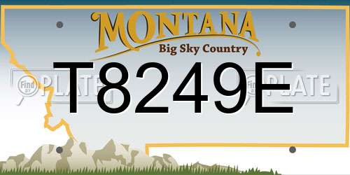 T8249E Montana License Plate