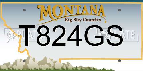 T824GS Montana License Plate