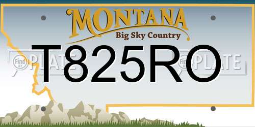 T825RO Montana License Plate