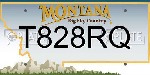 T828RQ Montana License Plate