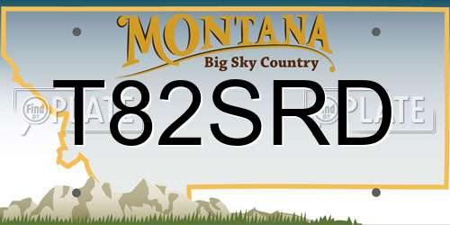 T82SRD Montana License Plate