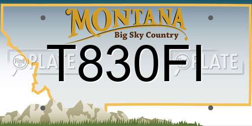 T830FI Montana License Plate