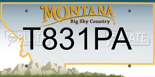 T831PA Montana License Plate