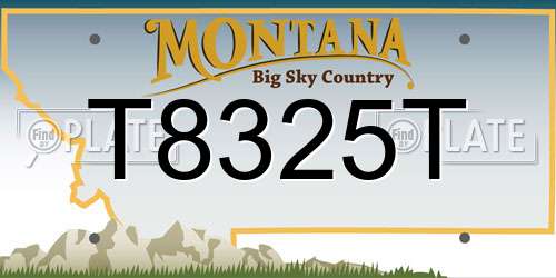 T8325T Montana License Plate