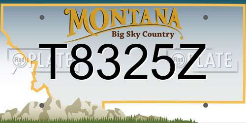 T8325Z Montana License Plate