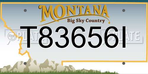 T83656I Montana License Plate