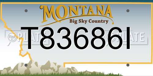 T83686I Montana License Plate