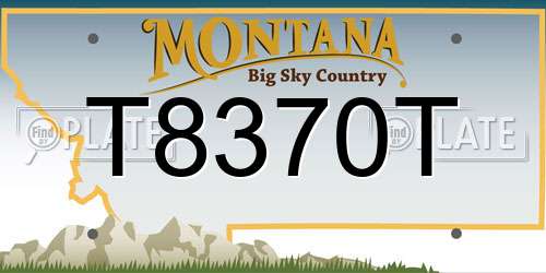 T8370T Montana License Plate