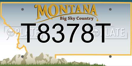 T8378T Montana License Plate