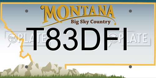 T83DFI Montana License Plate