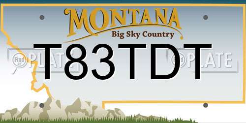 T83TDT Montana License Plate