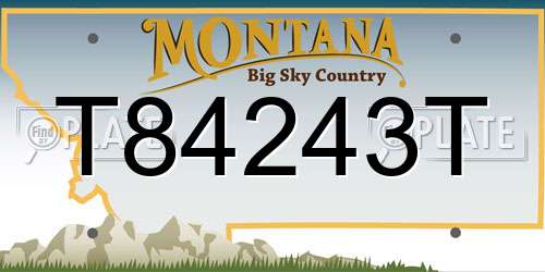 T84243T Montana License Plate