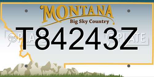 T84243Z Montana License Plate