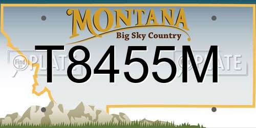 T8455M Montana License Plate