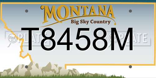 T8458M Montana License Plate