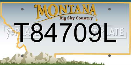T84709L Montana License Plate