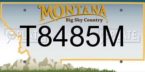T8485M Montana License Plate