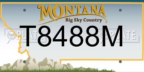 T8488M Montana License Plate
