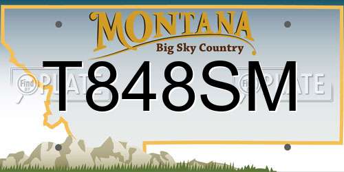 T848SM Montana License Plate