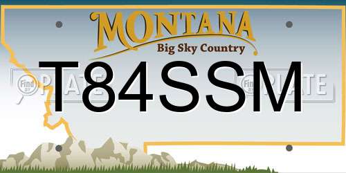 T84SSM Montana License Plate