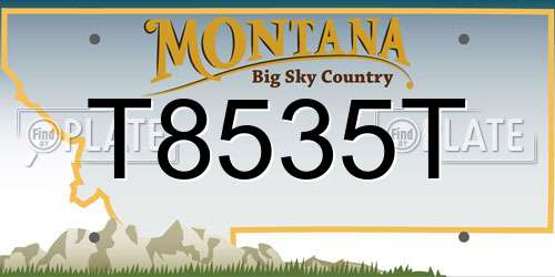 T8535T Montana License Plate